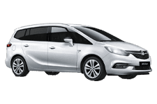 Vauxhall Zafira 5 plus 2 people carrier for hire in Wakefield